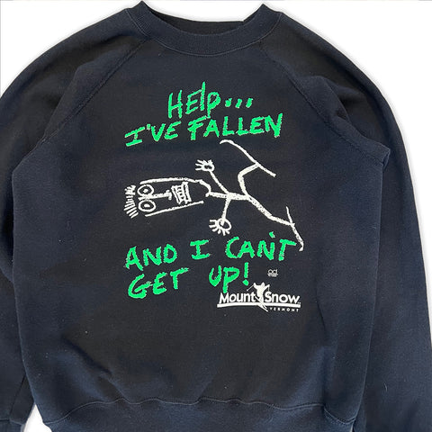 Mount Snow Vermont Sweatshirt Help I've Fallen And I Cant Get Up