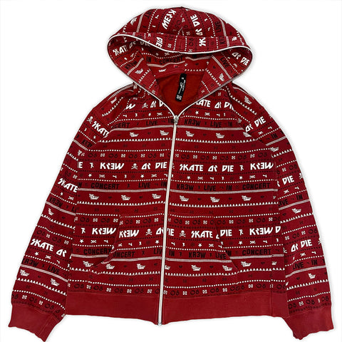 KREW Terry Kennedy Skate or Die Full Zip Hoodie Sweatshirt
