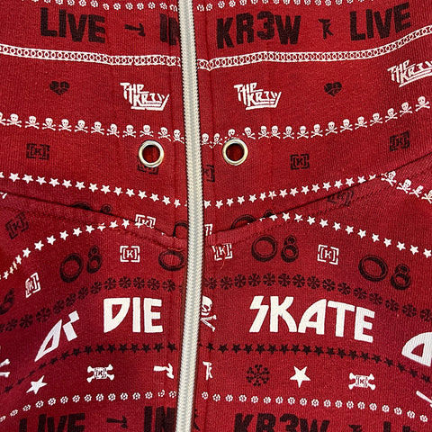 KREW Terry Kennedy Skate or Die Full Zip Hoodie Sweatshirt