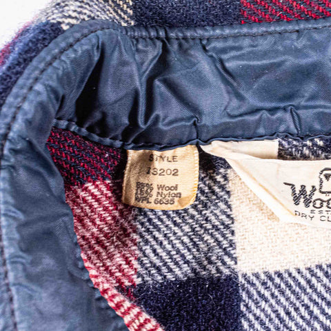 Woolrich Checkered Plaid Wool Flannel Shirt Shacket Made in USA