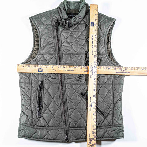 Ralph Lauren Black Label Quilted Riders Vest Gillet Asymetrical