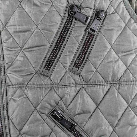 Ralph Lauren Black Label Quilted Riders Vest Gillet Asymetrical