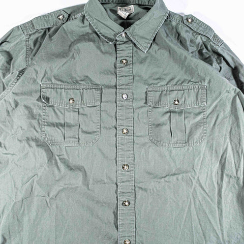 LL Bean Military Utility Safari Shirt 0 CFY6