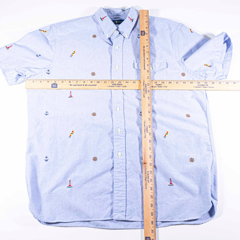 Polo Ralph Lauren Nautical Embroidered Short Sleeve Oxford Shirt