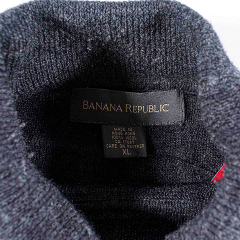 Banana Republic Striped Wool Turtleneck Sweater