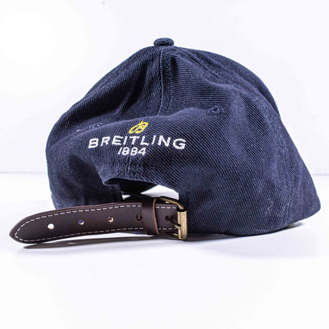 Breitling Leather Strapback Baseball Cap Hat