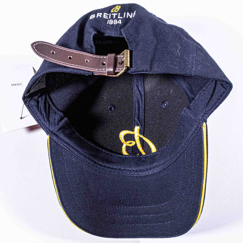 Breitling Leather Strapback Baseball Cap Hat
