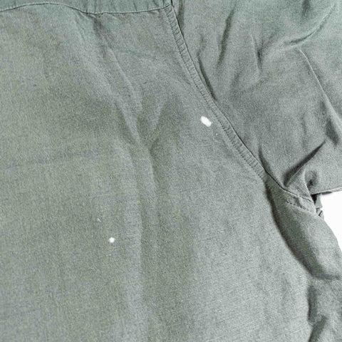 GAP Linen Rayon Loop Collar Camp Shirt Rockabilly