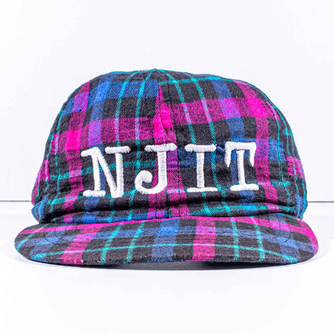 NJIT Plaid Leather StrapBack Hat New Jersey Institute of Technology