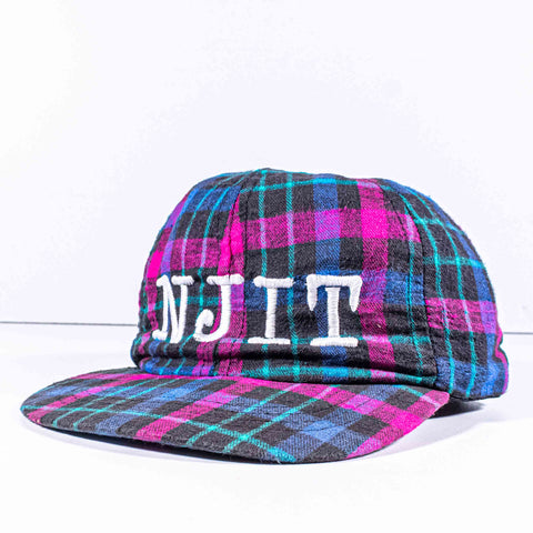 NJIT Plaid Leather StrapBack Hat New Jersey Institute of Technology