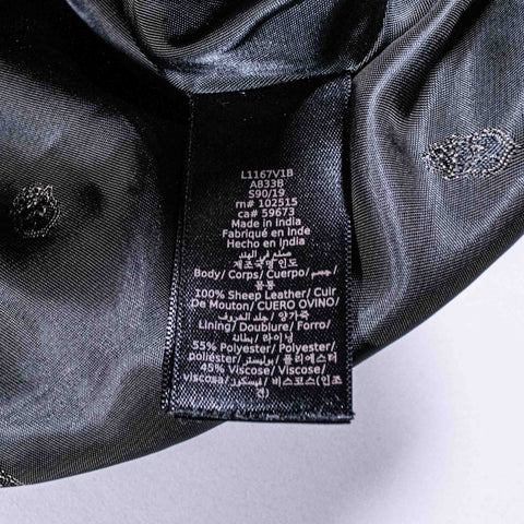 John Varvatos Sheep Skin Leather Moto Cafe Racer Jacket