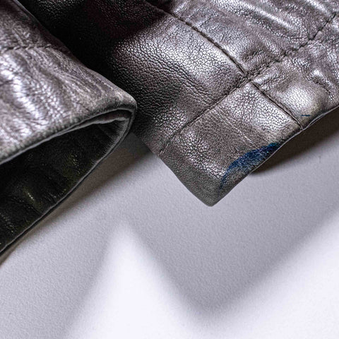 John Varvatos Sheep Skin Leather Moto Cafe Racer Jacket