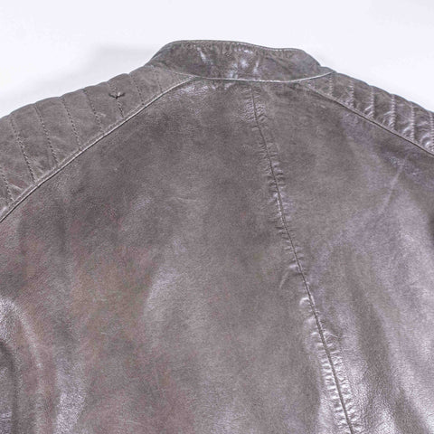John Varvatos Sheep Skin Leather Moto Cafe Racer Jacket