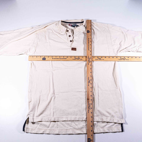 Chaps Ralph Lauren Ribbed Henley Long Sleeve T-Shirt