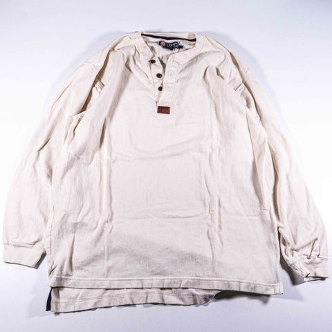Chaps Ralph Lauren Ribbed Henley Long Sleeve T-Shirt