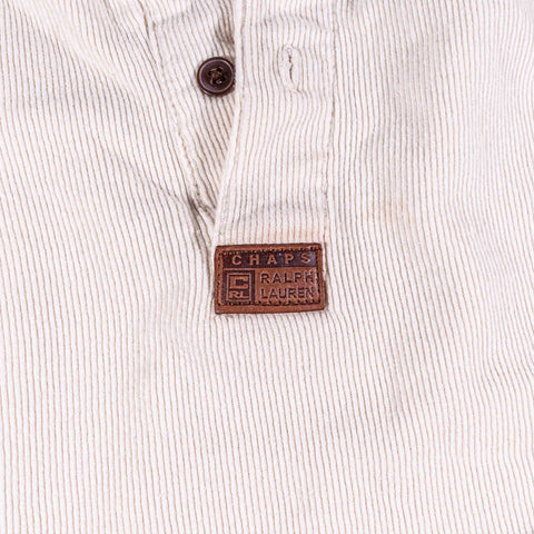 Chaps Ralph Lauren Ribbed Henley Long Sleeve T-Shirt