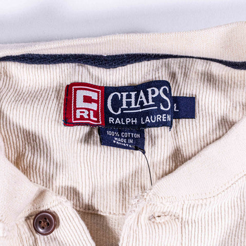 Chaps Ralph Lauren Ribbed Henley Long Sleeve T-Shirt