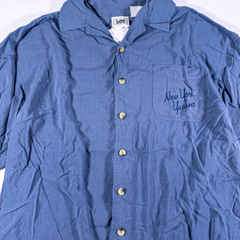 New York Yankees Embroidered Camp Shirt LEE Sport MLB