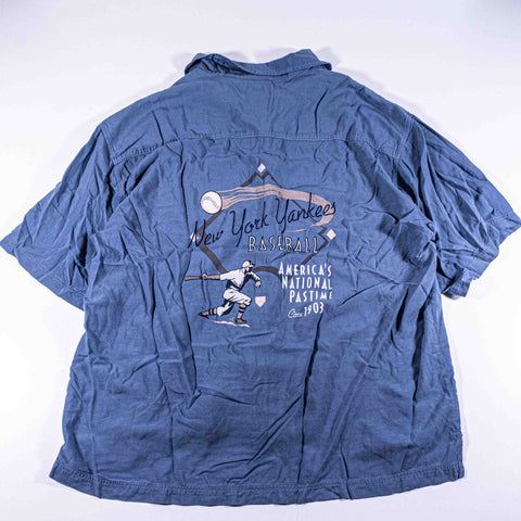 New York Yankees Embroidered Camp Shirt LEE Sport MLB