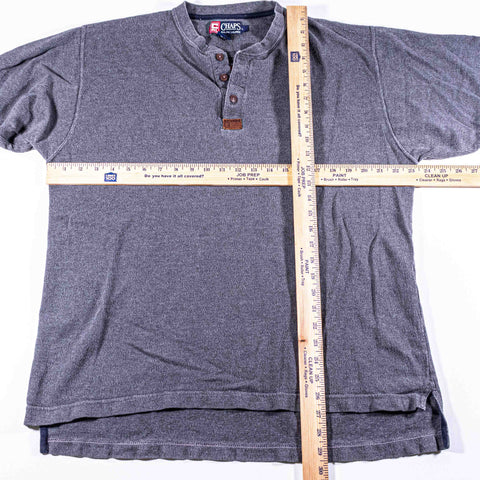 Chaps Ralph Lauren Ribbed Henley Long Sleeve T-Shirt