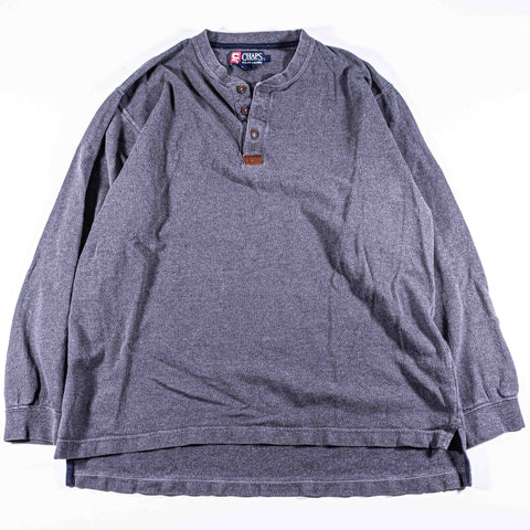 Chaps Ralph Lauren Ribbed Henley Long Sleeve T-Shirt