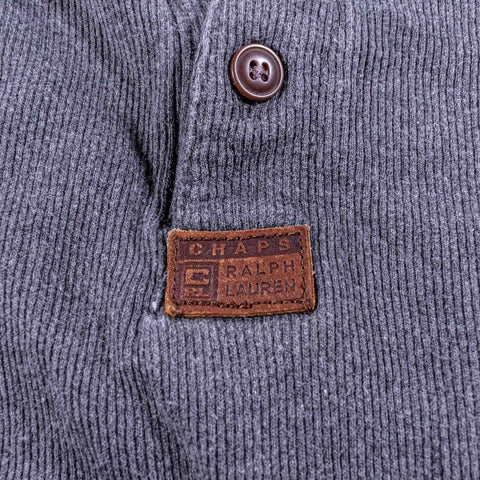 Chaps Ralph Lauren Ribbed Henley Long Sleeve T-Shirt