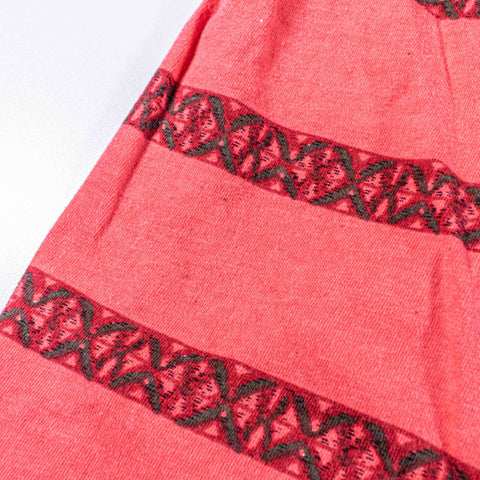 Generra Striped Tribal Print AOP Surf Mock Neck T-Shirt