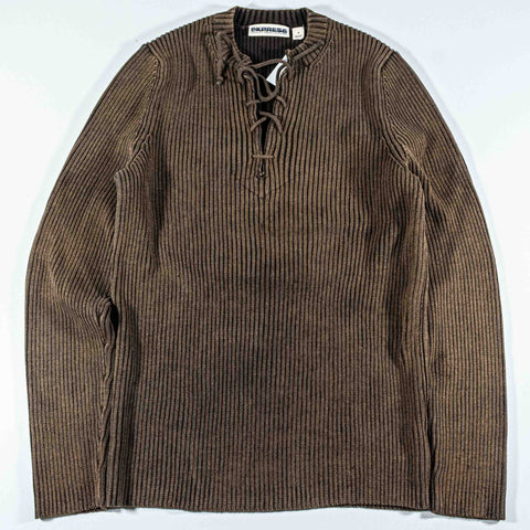 Express Ribbed Lace Up Sweater Made in Japan