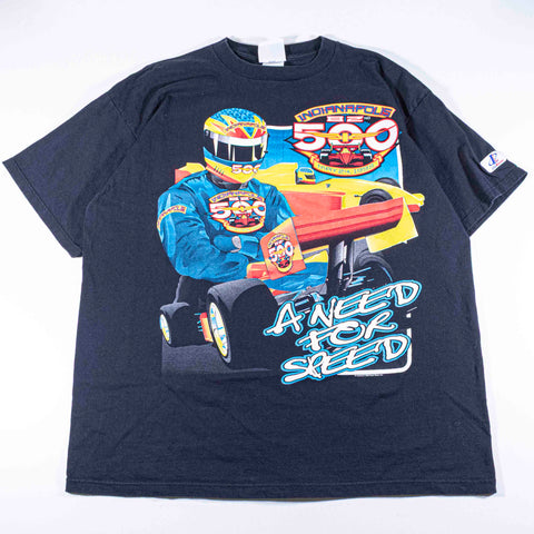 1998 Indianapolis 500 Nascar Need For Speed T-Shirt Logo Athletic