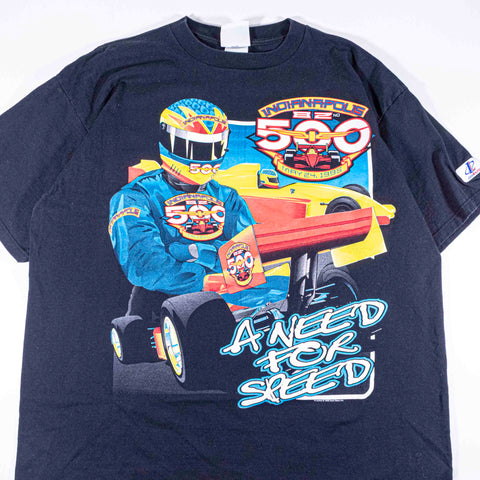 1998 Indianapolis 500 Nascar Need For Speed T-Shirt Logo Athletic