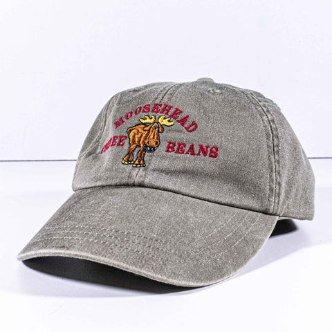 Moosehead Coffee Beans Boothbay Harbour Maine Leather Strapback Hat
