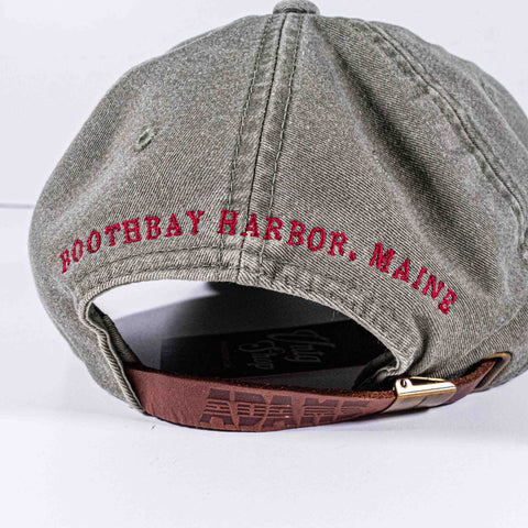 Moosehead Coffee Beans Boothbay Harbour Maine Leather Strapback Hat