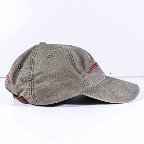 Moosehead Coffee Beans Boothbay Harbour Maine Leather Strapback Hat
