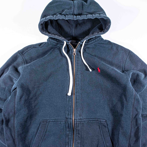 Polo Ralph Lauren Classic Full Zip Hoodie Sweatshirt Sun Faded