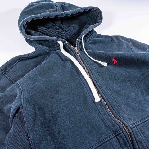Polo Ralph Lauren Classic Full Zip Hoodie Sweatshirt Sun Faded