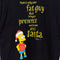 1998 The Simpsons Bart There's Only One Fat Guy That Brings Us Presents T-Shirt