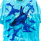 1997 Liquid Blue Hammerhead Shark All Over Print T-Shirt