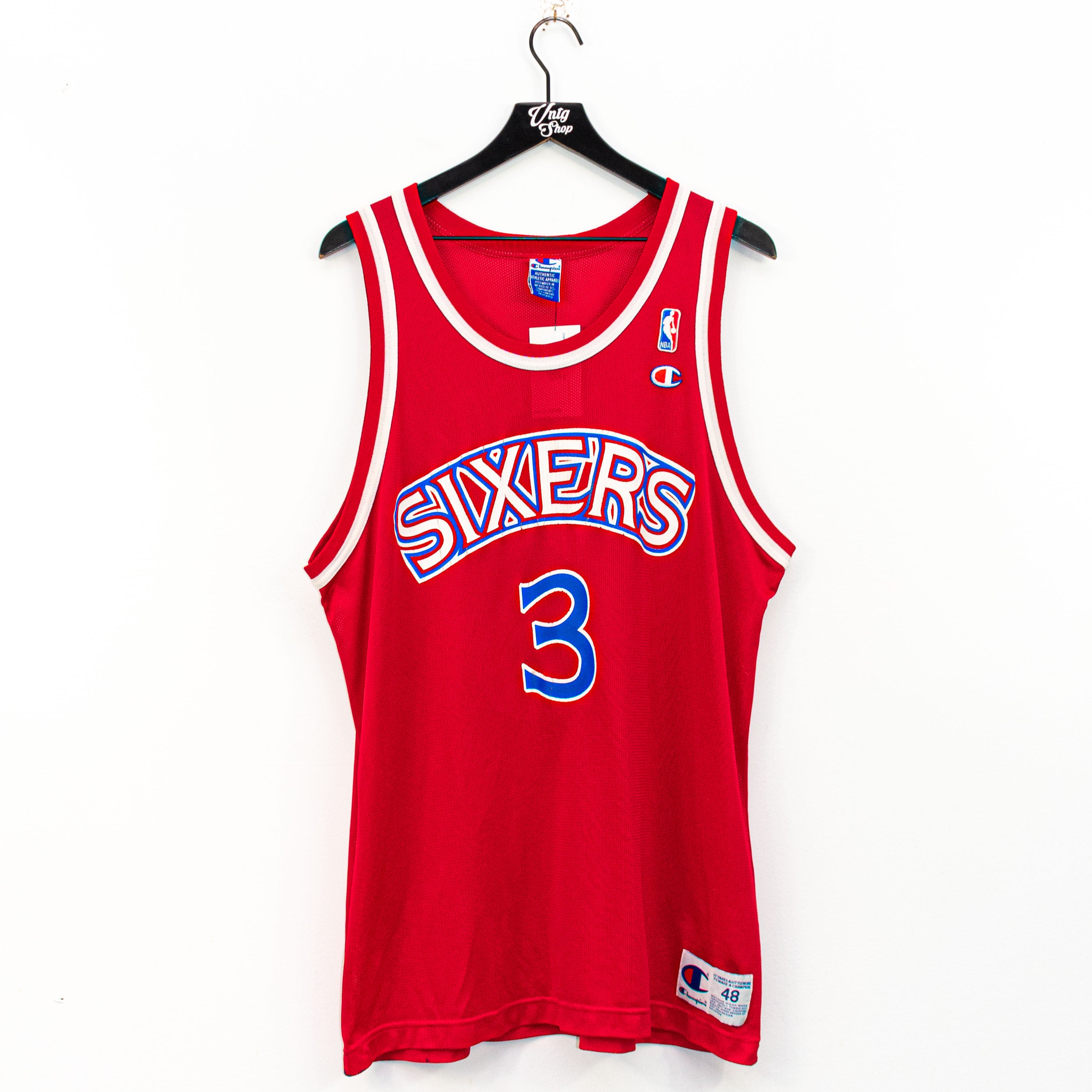 Philadelphia 76ers Authentic Allen Iverson Champion jersey size 48 XL