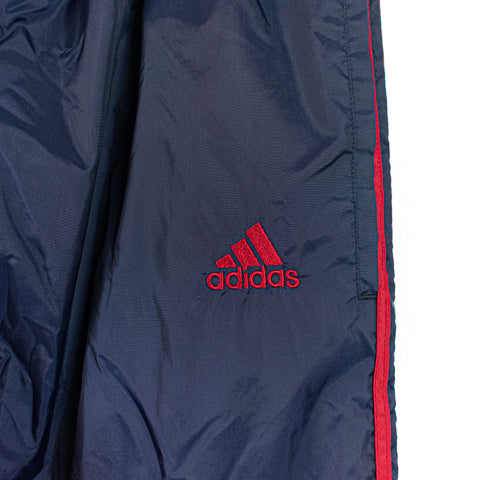 2002 Adidas Three Striped Logo Lined Snap Button Joggers