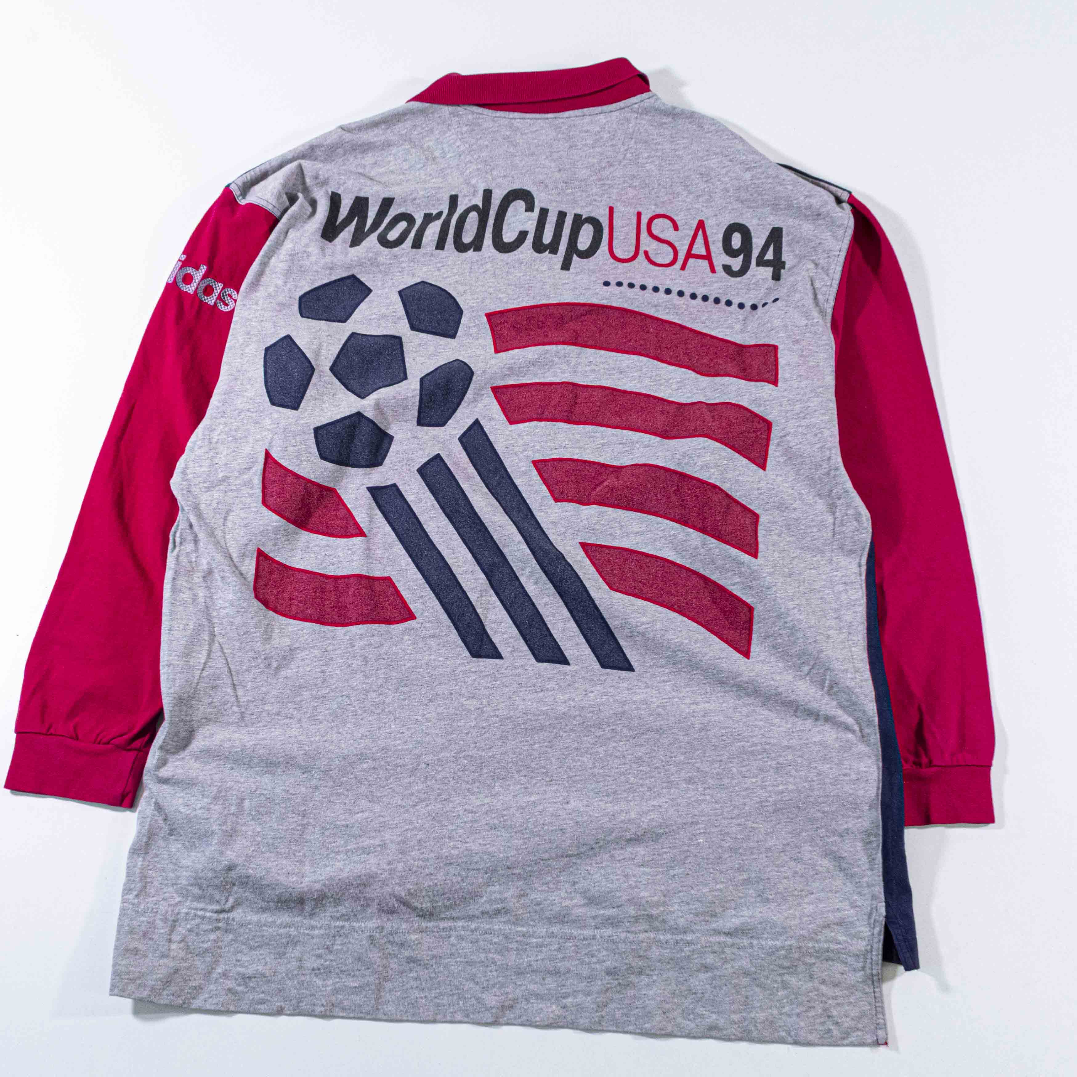 球場配布品 ドジャース FIFAワールドカップ コラボシャツ XLサイズ Adidas 1994 World Cup Color Block Long Sleeve Polo Shirt– VNTG Shop
