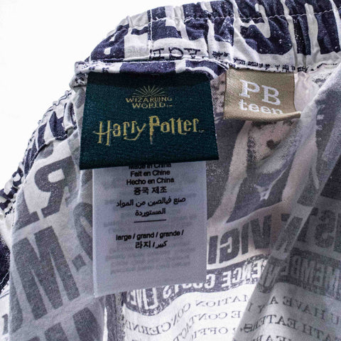Pottery Barn Harry Potter Daily Prophet Pajama Shirt Pants