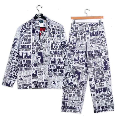 Pottery Barn Harry Potter Daily Prophet Pajama Shirt Pants