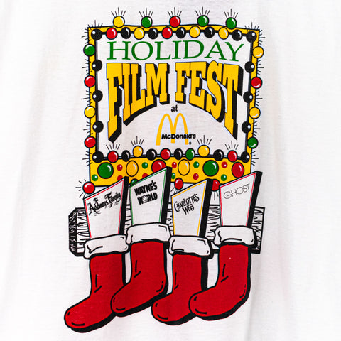 1990 McDonald's Holiday Film Fest Waynes World Addams Family Charlotte's Web Ghost T-Shirt