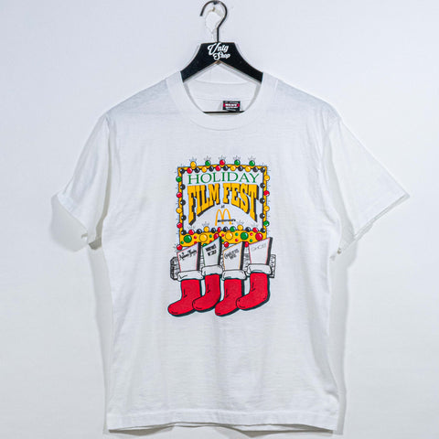 1990 McDonald's Holiday Film Fest Waynes World Addams Family Charlotte's Web Ghost T-Shirt