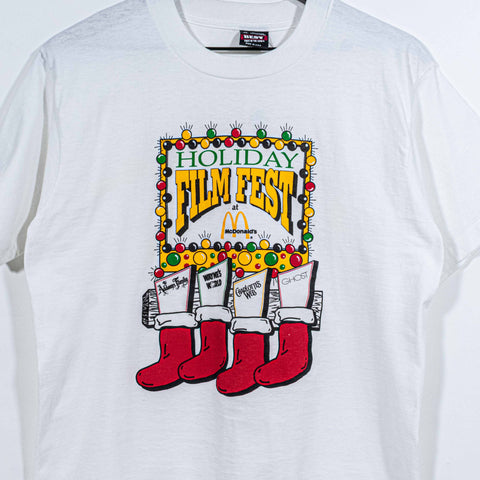 1990 McDonald's Holiday Film Fest Waynes World Addams Family Charlotte's Web Ghost T-Shirt