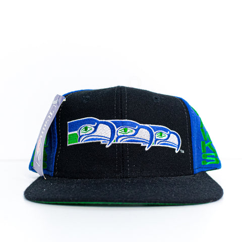 AJD Seattle Seahawks Triple Logo Snapback Hat
