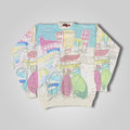 80s 90s Chaps Ralph Lauren All Over Print Venetian Sweatshirt