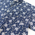 90s Bugle Boy Palm Tree All Over Print Short Sleeve Button Up Shirt