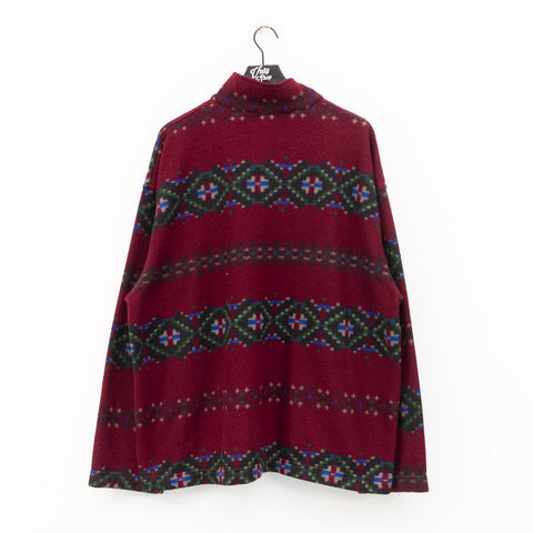 Savile Row Abstract Print Fleece Sweater