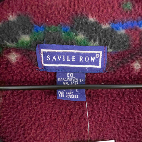 Savile Row Abstract Print Fleece Sweater